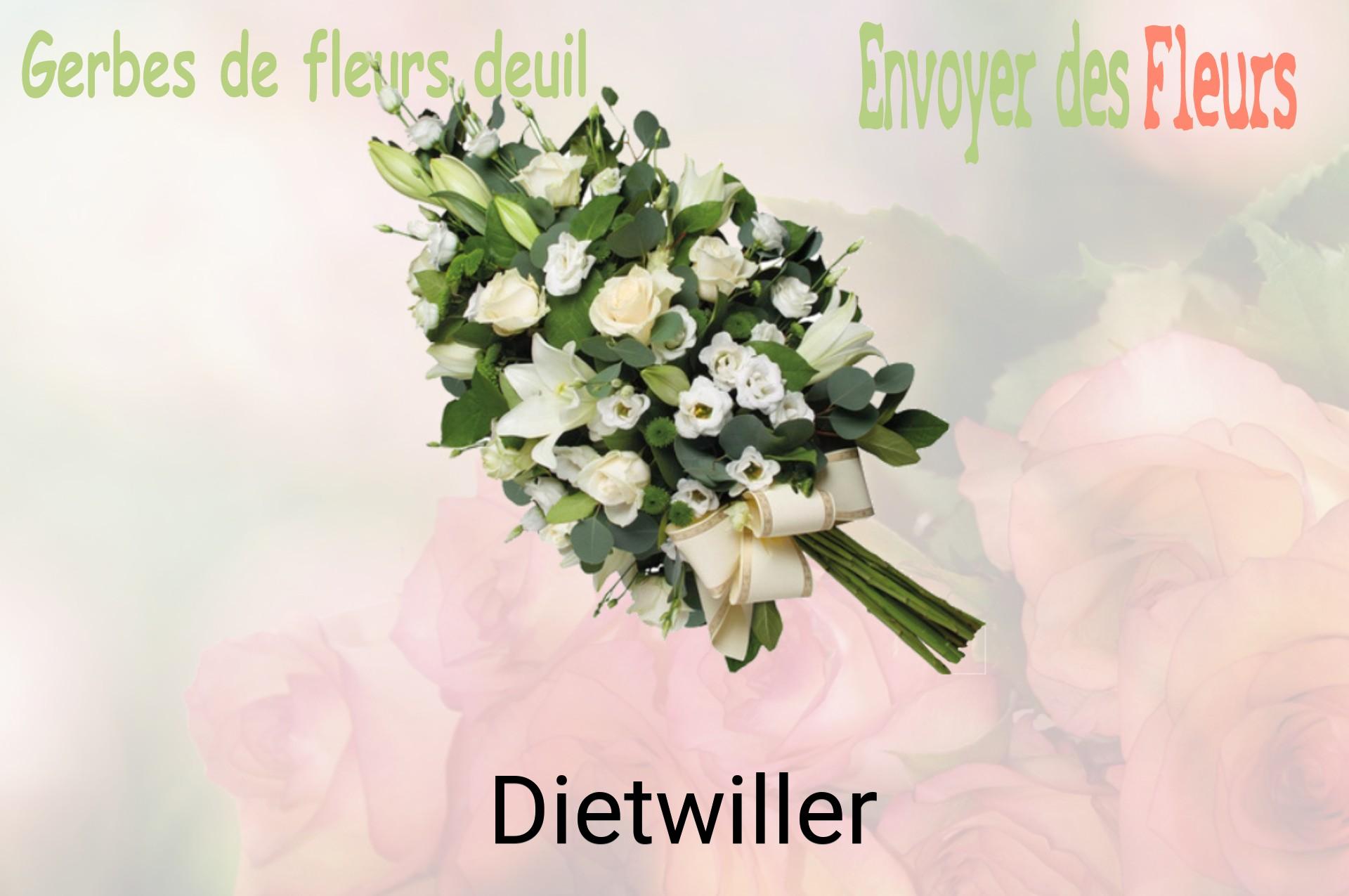 Gerbe de fleurs de deuil livrée à Dietwiller